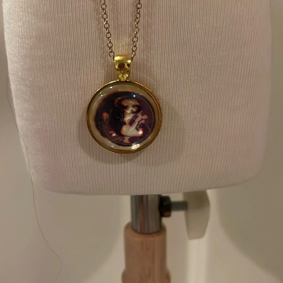 New Florida State University Necklace 12” Gold Plated. - Picture 3 of 5